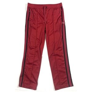 Armani Exchange Men's L Red Track Pants Black Stripe Knit 3GYP77 Performance Jog